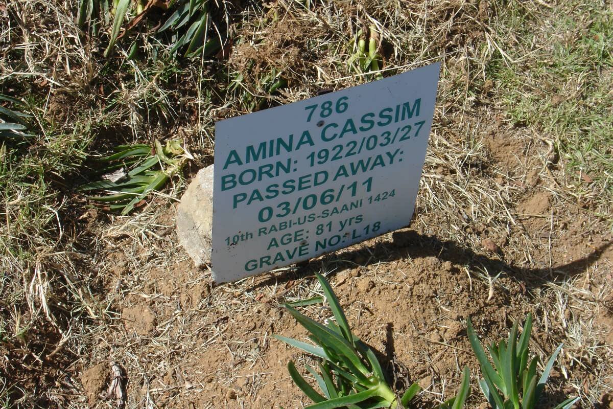 CASSIM Amina 1922-2003