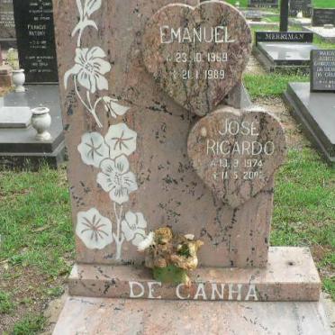 CANHA Emanuel, de 1969-1989:: DE CANHA Jose Ricardo 1974-2003