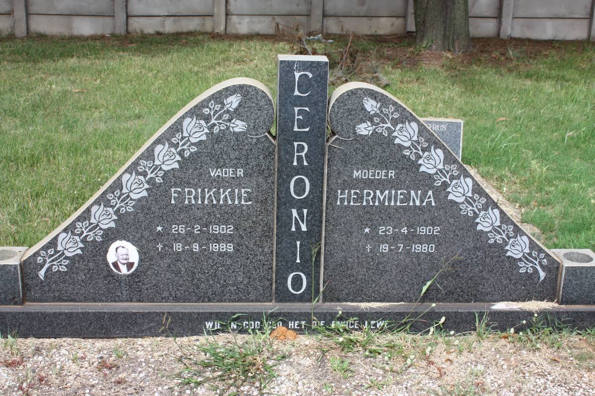 CERONIO Frikkie 1902-1989 &amp; Hermiena 1902-1980
