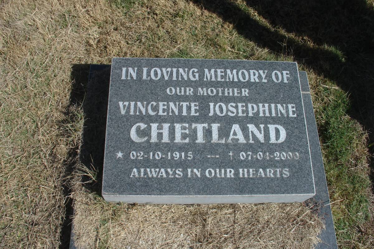 CHETLAND Vincente Josephine 1915-2000