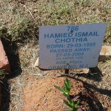 CHOTHIA Hamied Ismail 1959-2004