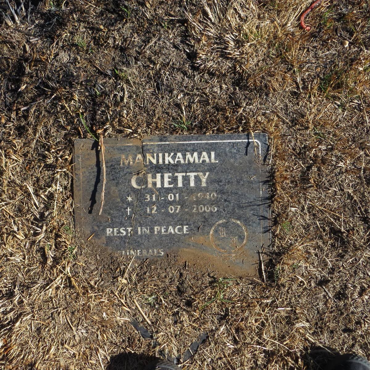 CHETTY Manikamal 1940-2006