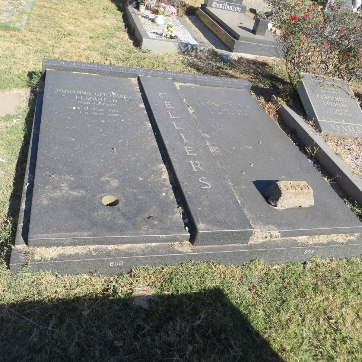 CILLIERS Charl Petrus 1904-1984 &amp; Susanna Gertruida Elizabeth JOUBERT 1908-1994