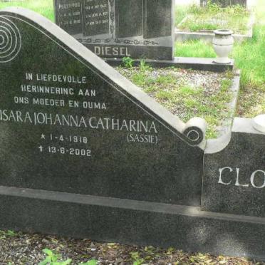 CLOETE Susara Johanna Catharina 1918-2002