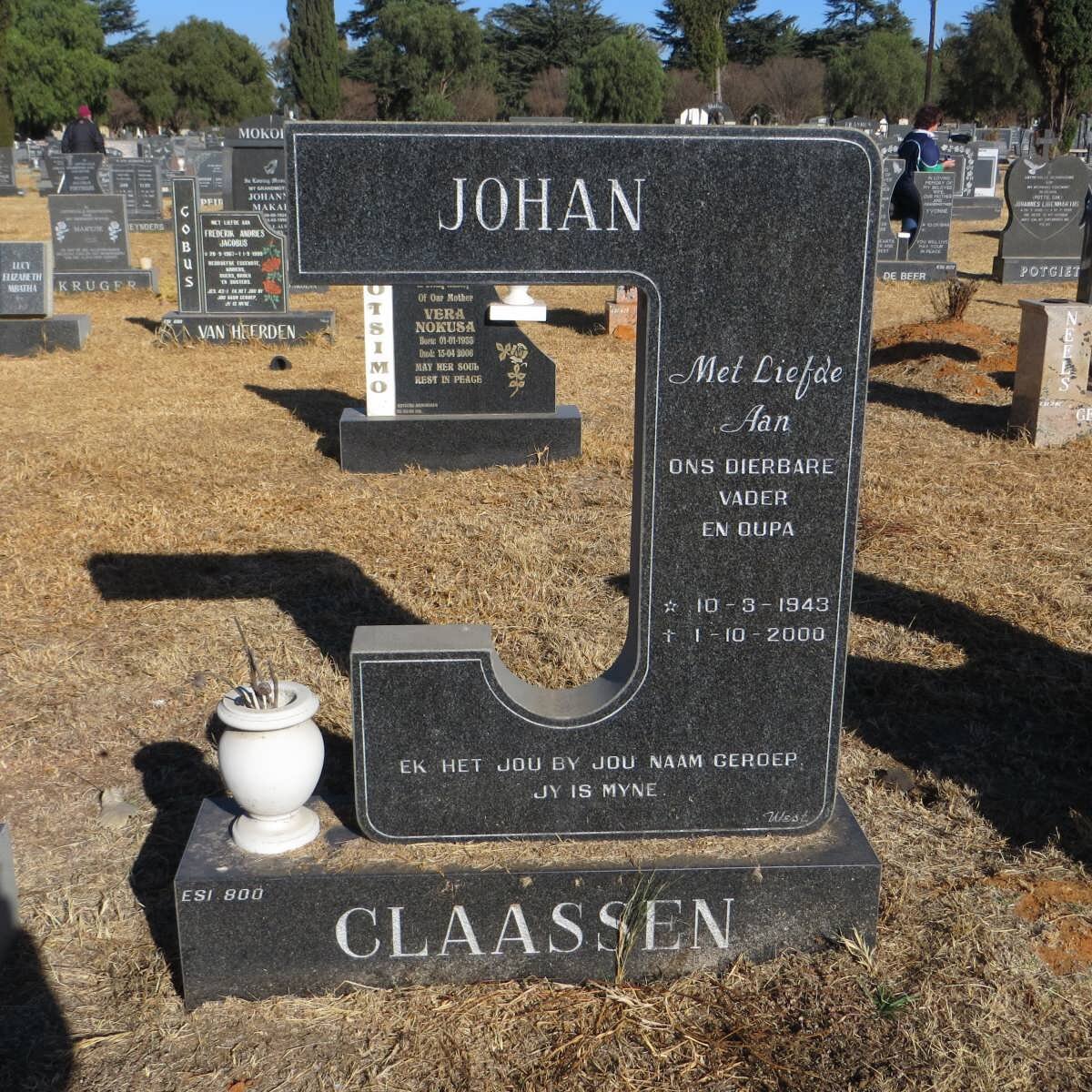 CLAASSEN Johan 1943-2000