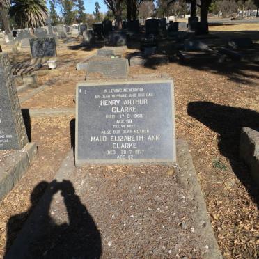 CLARKE Henry Arthur -1960 &amp; Maud Elizabeth Ann -1977