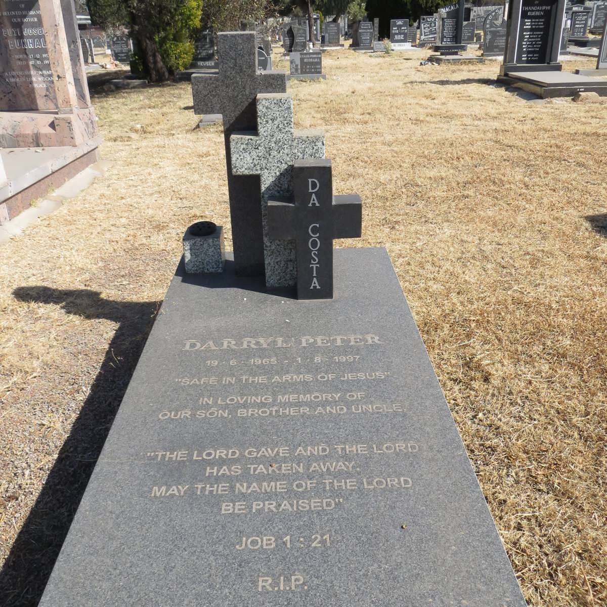 COSTA Darryl Peter, da 1965-1997