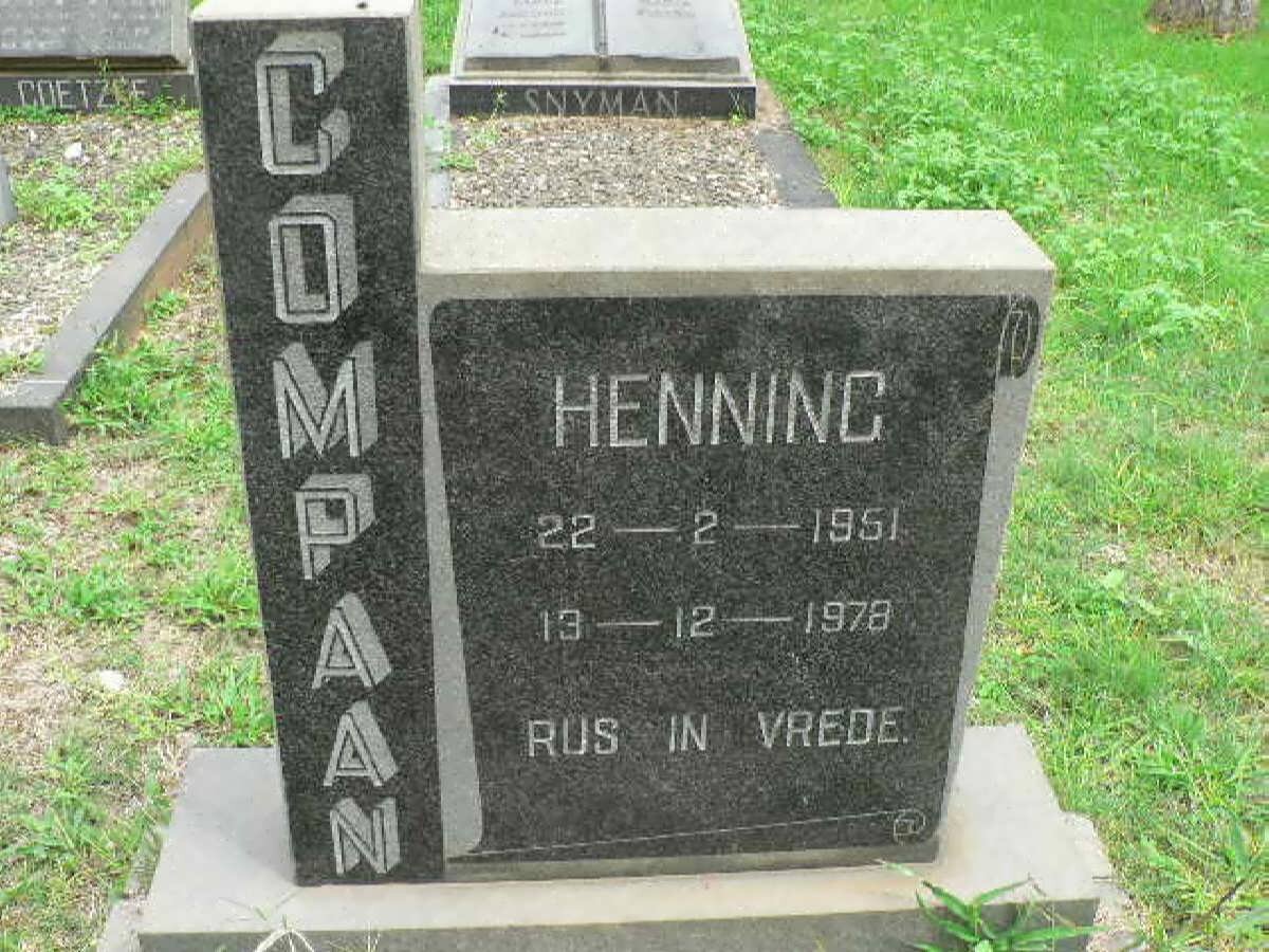COMPAAN Henning 1951-1978