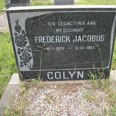 COLYN Frederick Jacobus 1929-1963