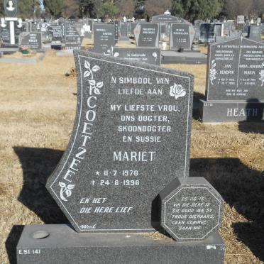 COETZEE Mariet 1970-1996