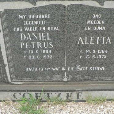 COETZEE Daniël Petrus 1889-1972 &amp; Aletta 1904-1979