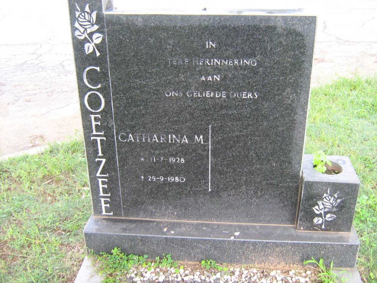 COETZEE Catharina M. 1928-1980