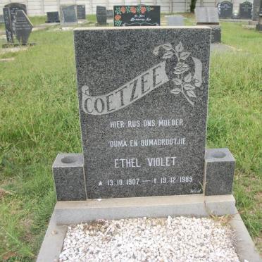 COETZEE Ethel Violet 1907-1989