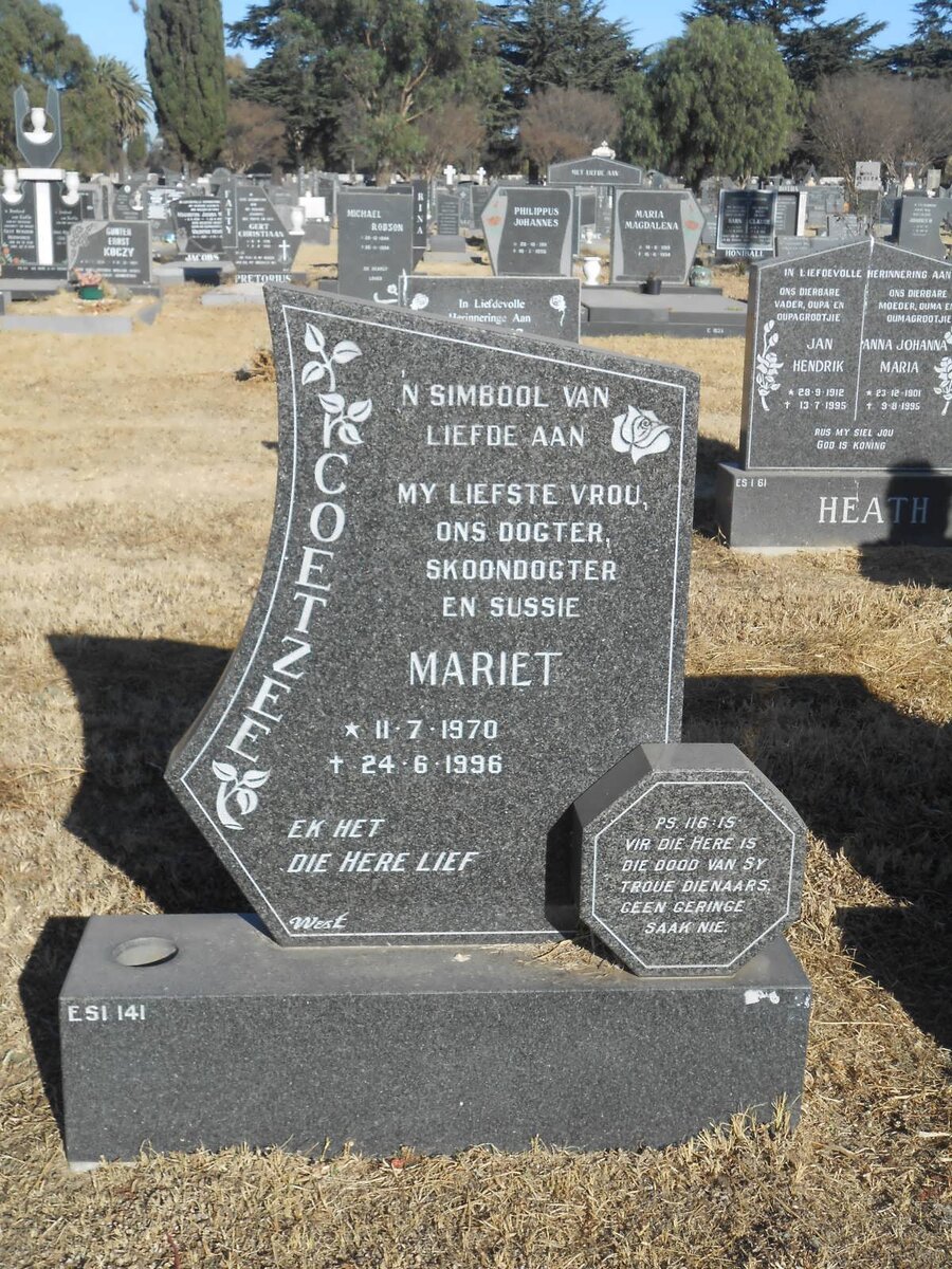 COETZEE Mariet 1970-1996