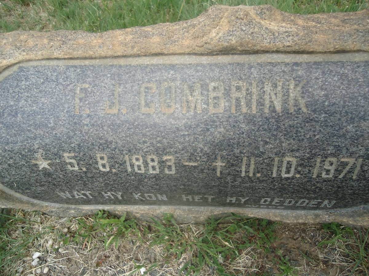 COMBRINK F.J. 1883-1971