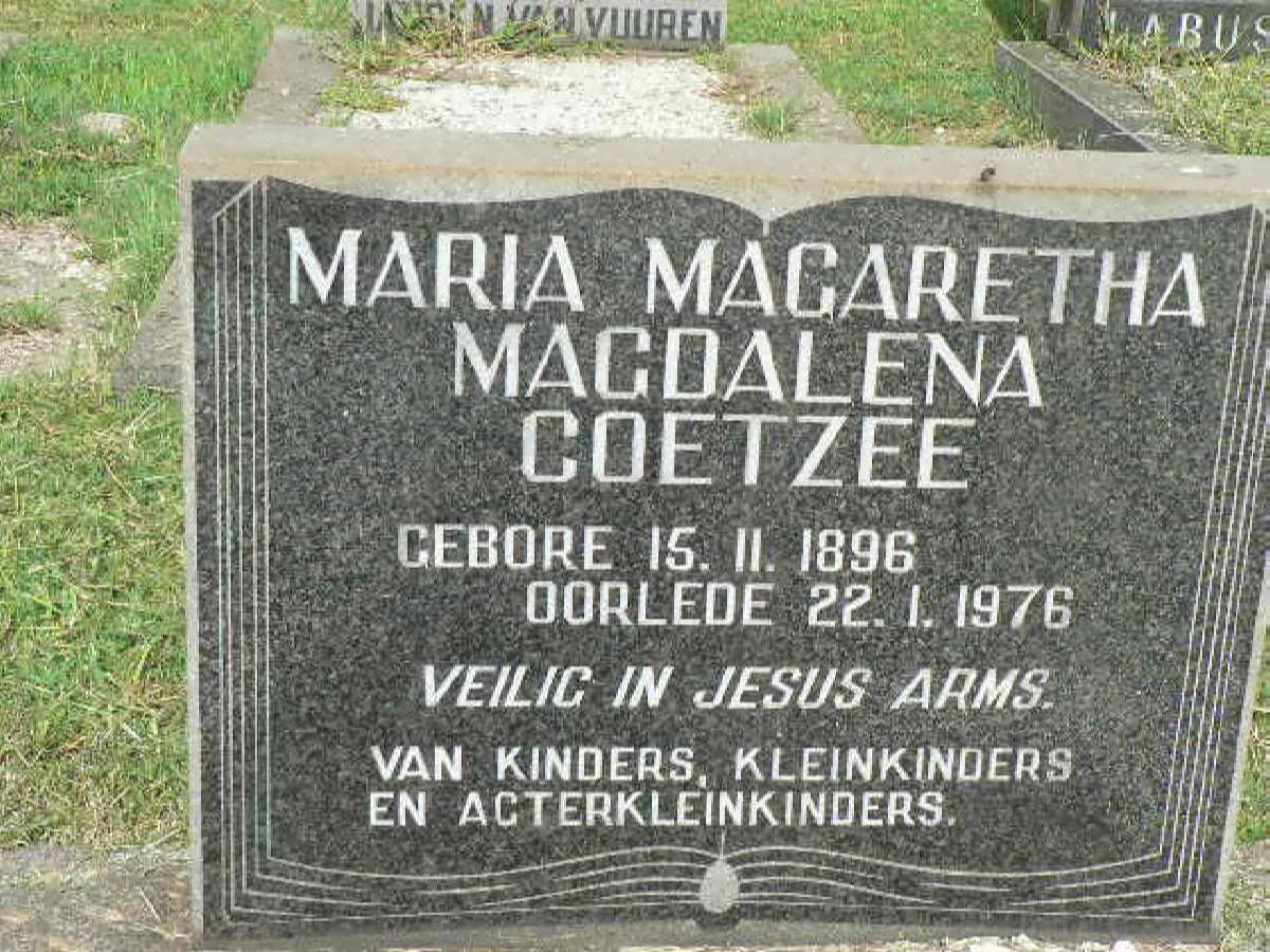 COETZEE Maria Margaretha Magdalena 1896-1976
