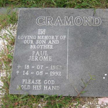 CRAMOND Paul Jerome 1962-1992