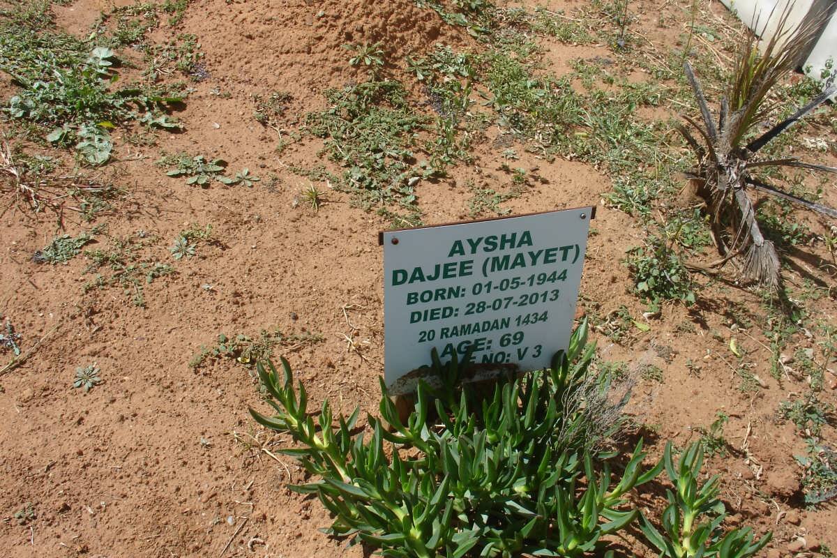 DAJEE Aysha nee MAYET 1944-2013
