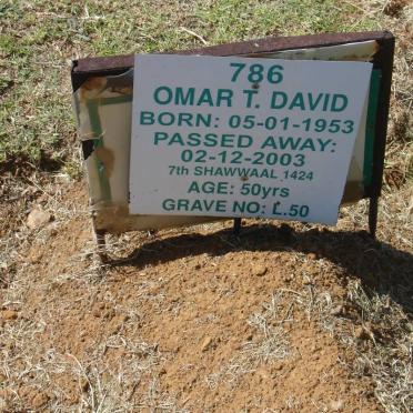 DAVID Omar T. 1953-2003