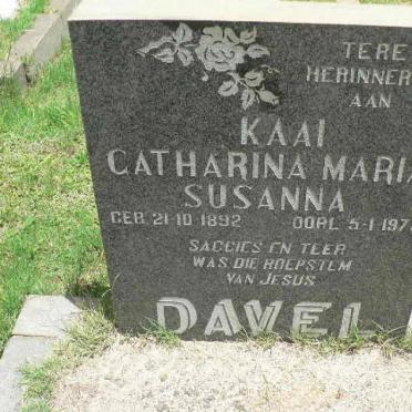 DAVEL Kaai Catharina Maria Susanna 1892-1979