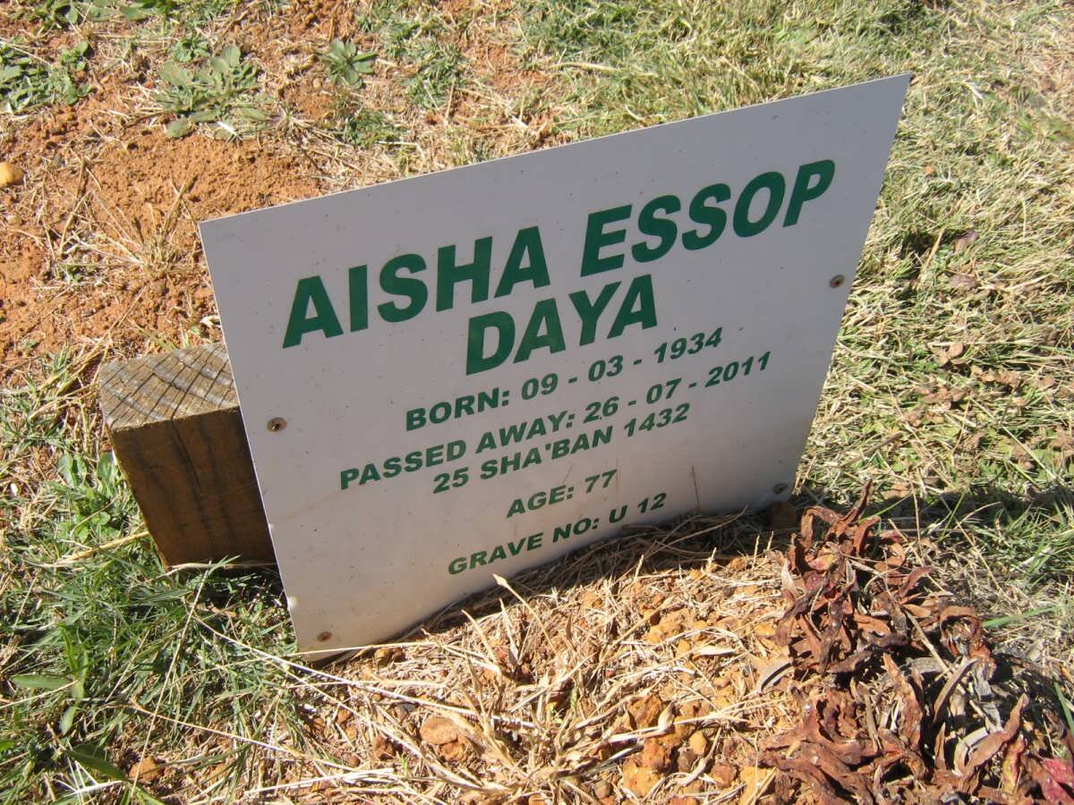 DAYA Aisha Essop 1934-2011