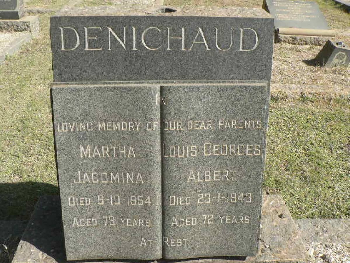 DENICHAUD Louis Georges Albert -1943 &amp; Martha Jacomina -1954