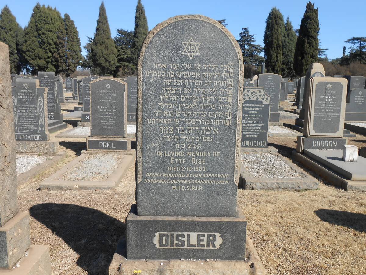 DISLER Ette Rise -1933