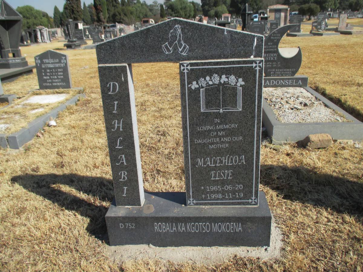 DIHLABI Malehloa Elsie 1965-1998