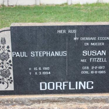 DORFLING Paul Stephanus 1910-1994 &amp; Susan FITZELL 1917-1965