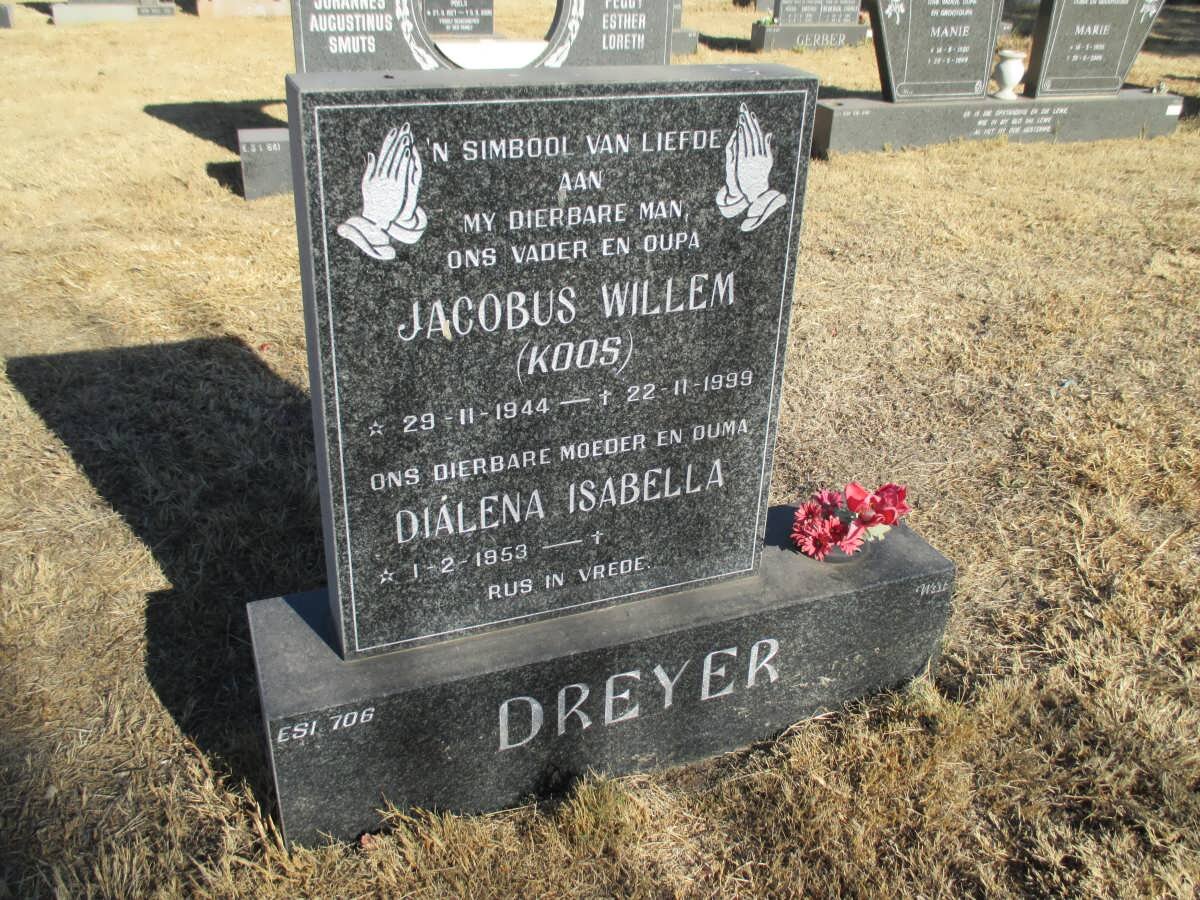 DREYER Jacobus Willem 1944-1999 &amp; Dialena Isabella 1953-