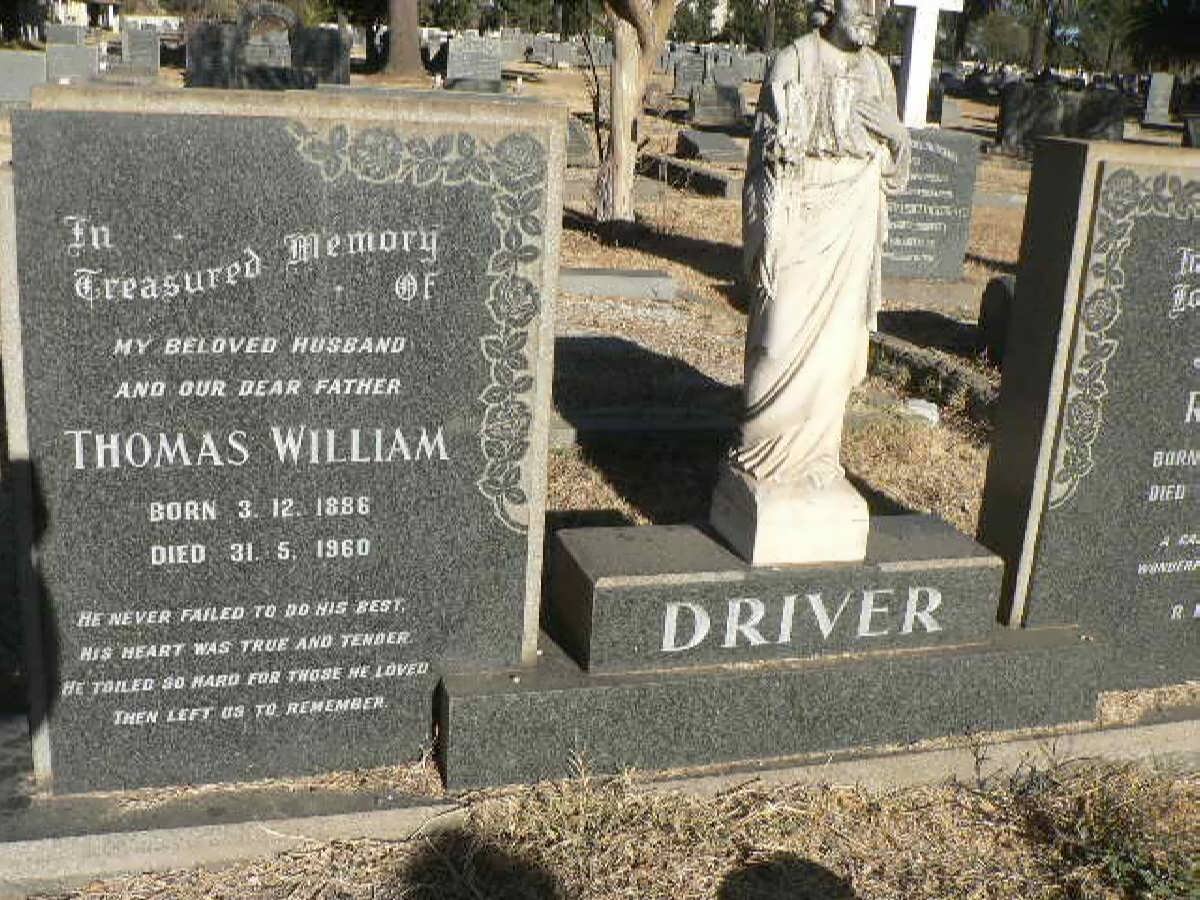 DRIVER Thomas William 1886-1960