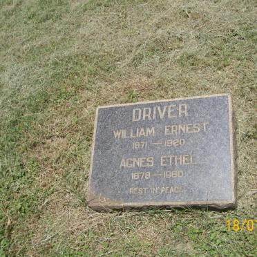 DRIVER William Ernest 1871-1920 &amp; Agnes Ethel 1878-1960