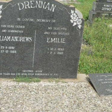 DRENNAN William Andrews 1892-1969 &amp; Emilie 1895-1969 :: LAWRENCE Amy Kathleen 1933-1999