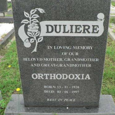 DULIERE Orthodoxia 1926-1997