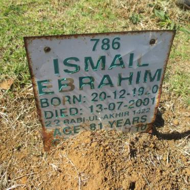 EBRAHIM Ismail 1920-2001