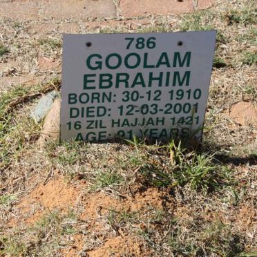 EBRAHIM Goolam 1910-2001