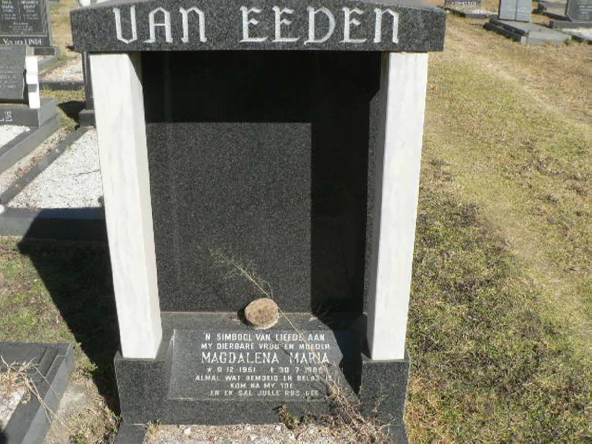EEDEN Magdalena Maria, van 1951-1985