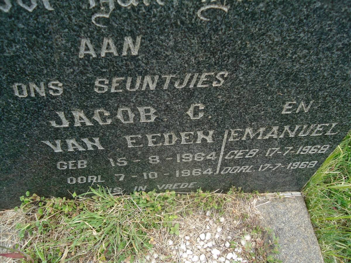 EEDEN Jacob C., van 1964-1964 :: VAN EEDEN Emanuel 1968-1968