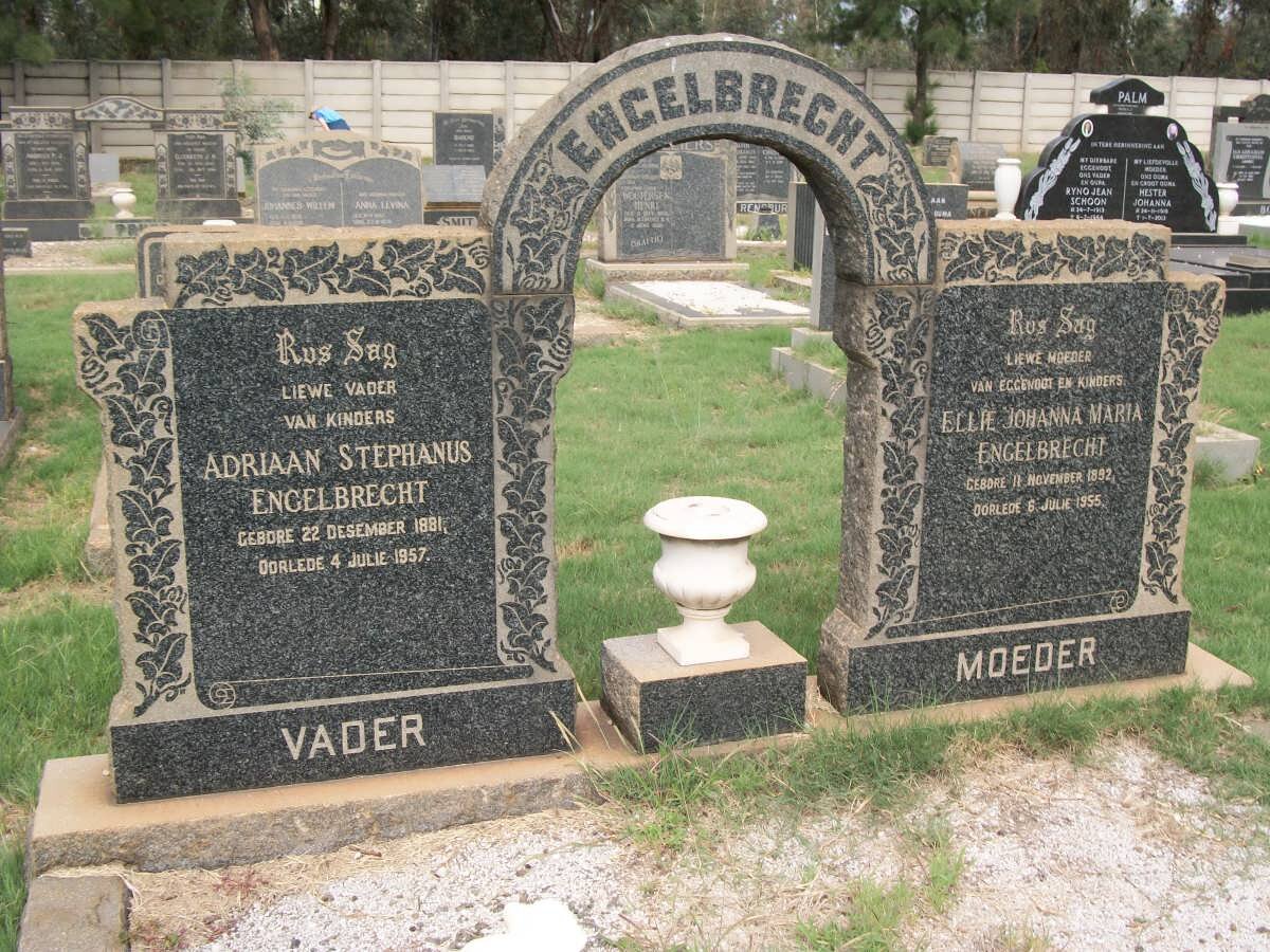 ENGELBRECHT Adriaan Stephanus 1881-1957 &amp; Ellie Johanna Maria 1892-1955
