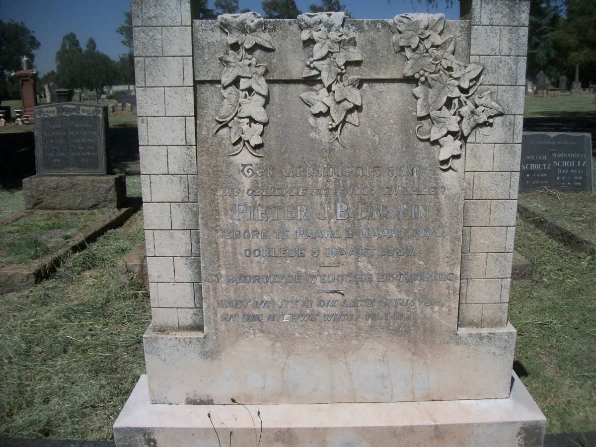 ENSLIN Pieter J.B. 1878-1937