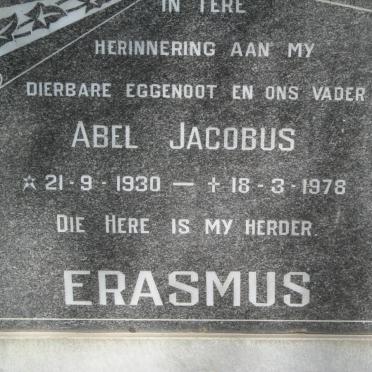 ERASMUS Abel Jacobus 1930-1978