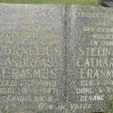 ERASMUS Cornelius Andreas 1919-1971 &amp; Stefina A. Catharina 1920-1976