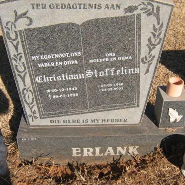 ERLANK Christiaan 1943-1998 &amp; Stoffelina 1946-2001