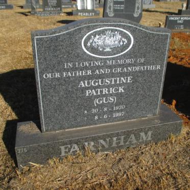 FARNHAM Augustine Patrick 1920-1997