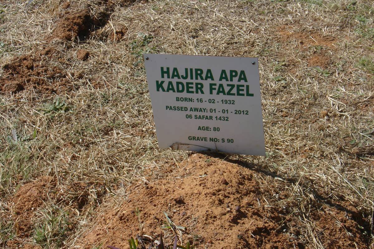 FAZEL Hjira Apa Kader 1932-2012