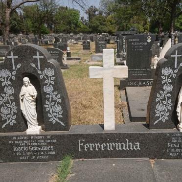 FERREIRINHA Inacio Gonsalves 1914-1988 &amp; Rosa Perreira 1927-1999