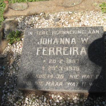 FERREIRA Hendrik Jacobus 1880-1938 &amp; Johanna W. 1887-1979