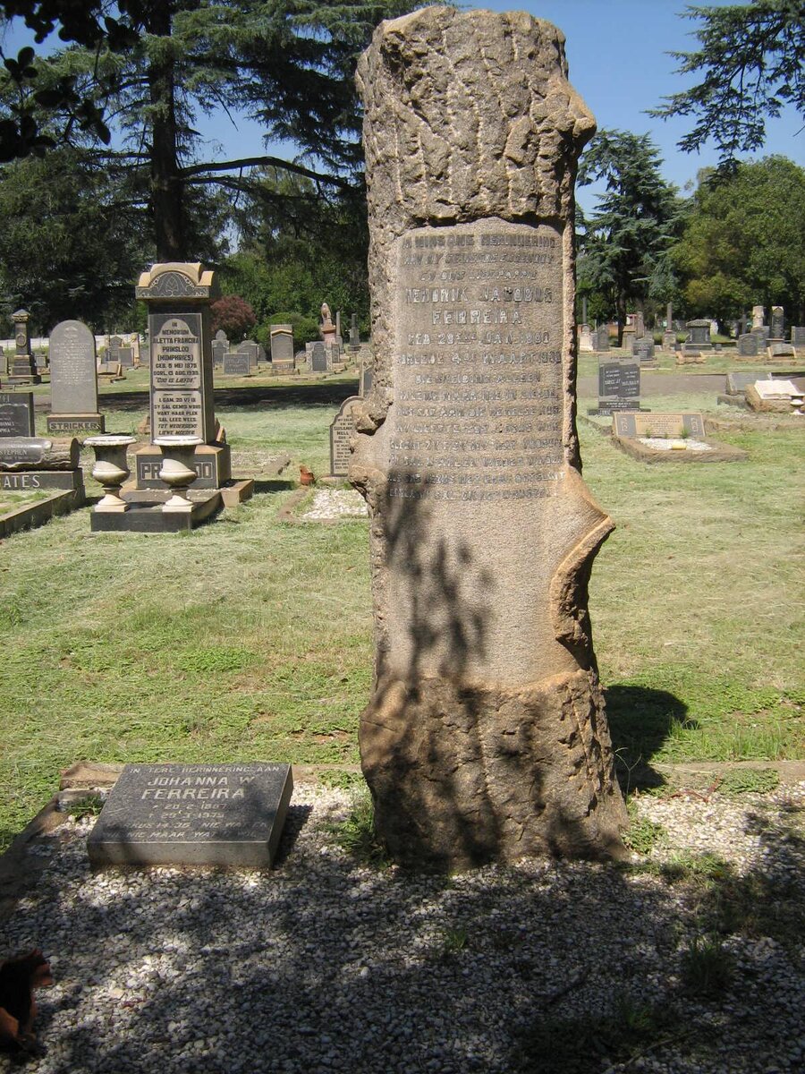 FERREIRA Hendrik Jacobus 1880-1938 &amp; Johanna W. 1887-1979