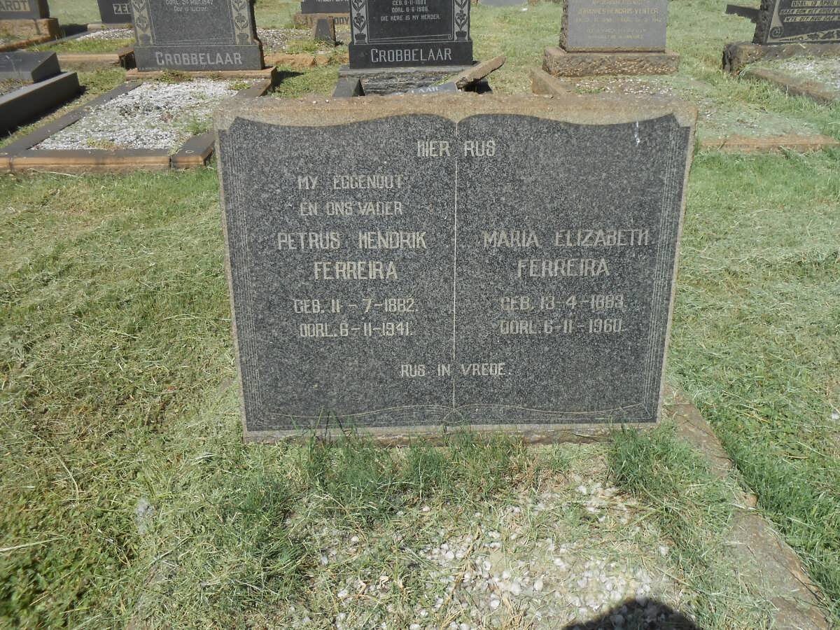 FERREIRA Petrus Hendrik 1882-1941 &amp; Maria Elizabeth  1883-1960