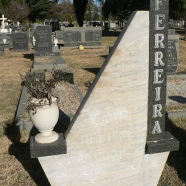 FERREIRA Carel Hendrik Francooi 1940-1982